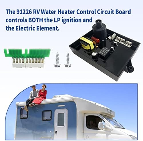 91226 RV контролен табла за контрола на вода за греење на вода компатибилна со Atwood ги заменува AT93851 Models G9-Ext G16-Ext GC6AA-10E GC10A-4E