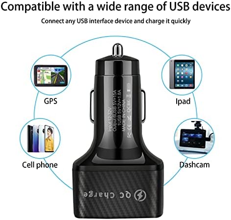 Адаптер за Полнач за автомобил, 6 Порти USB QC3. 0 Брз Полнач За Телефон, Додатоци За Внатрешни Работи За Автомобили Погодни За