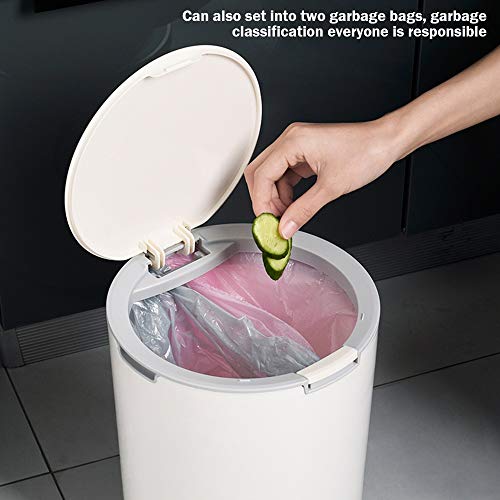 Zukeeljt Trash Can Can Plastic Pressing Type отпад отпадоци за отпадоци од ѓубре може ѓубре од прашина, канцеларија бања бања санитарна алатка