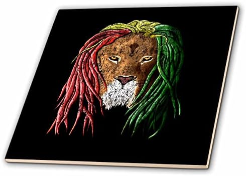 3drose Ако го сакате островот Јамајка, тогаш фатете го овој реге раста лав. - плочки
