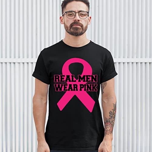 Вистинските мажи носат розова маица за рак на дојка Месец со маж за новини за мажи