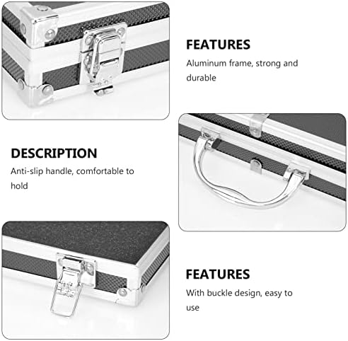 Зеродеко накит Организатор кутија рачни алатки рачни алатки за алатки за складирање на повеќе функции кутија алуминиумска алуминиумска