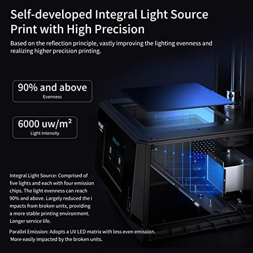 3Д печатач-Бузи Халот-Еден Про смола 3Д печатач 130x122x160mm големина на печатење двојна линеарна раул со 7K моно LCD интегрален извор на