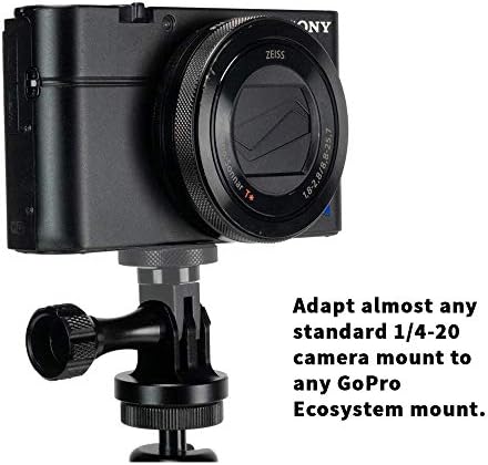 Адаптерот за конверзија на адаптер за адаптер за камера се вклопува за монтирање на екосистем GoPro за акциони камери и други стандардни