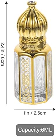 Исценети шишиња со ролери за парфеми 3 парчиња мини арапски шише со шише со есенцијално масло за есенцијално масло, празен мал сад