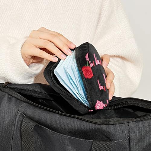 Торба за складирање на санитарни подлошки за салфетка, торбичка за менструална чаша, организатор на торби за периоди за женски влошки