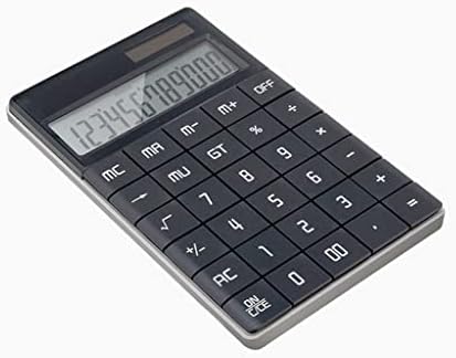 Калкулатор на MJWDP 12-цифрен дисплеј големо копче Калкулатор за финансиски канцеларии со голем екран, преносен калкулатор за двојна моќност (боја: