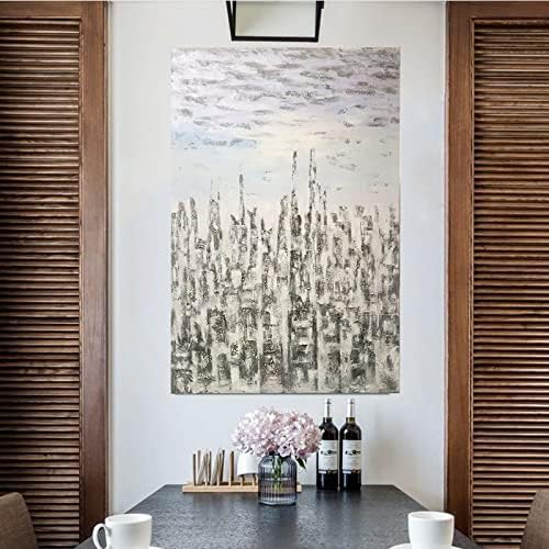 Виртуоа-Арт рачно насликано текстурирано масло за сликање-Банер Апстрактна дневна соба Влез ходник софа позадина wallиден пејзаж