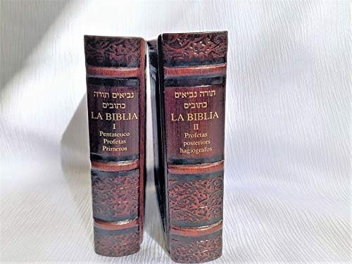 Прекрасна убавина и грижа Еспањола Библијата Либро хебрејски-шпански, Танах Стариот Завет 5 книги на Мојсеј. Кожа