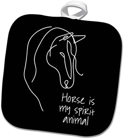 Коњот од 3 мраз е моето духовно животно - коњска глава црна кул шармантен подарок - постери