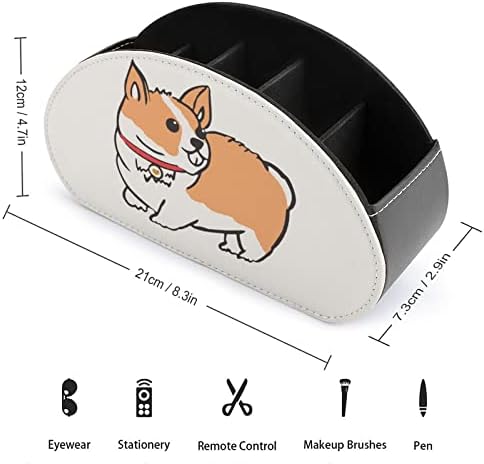 Корги кученце ТВ далечински управувач на држачот за десктоп организатор за складирање на кутии за козметика