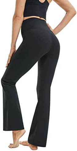 Woermeng женски пламен јога панталони обични хеланки кросовер за висина на половината за вежбање јога панталони