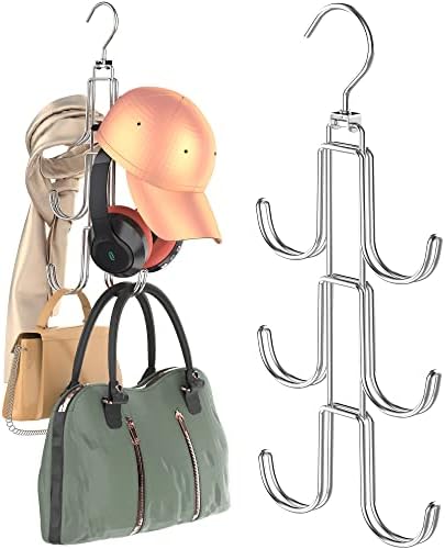 TOFIIGREM ротирачки чанти закачалки за чанти, црни метални чанти куки за чанти Организатор, плакари куки за заштеда на простор за торби ранец чанти за чанти