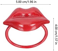 Зеродеко 4 Ден на в Valentубените Ден на усните во облик на салфетки за салфетка за салфетки прстени за салфетки