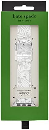 Кејт Спејд женска чиста и бела полиуретанска лента за apple watch®, 38/40/41/42/44/45/49mm
