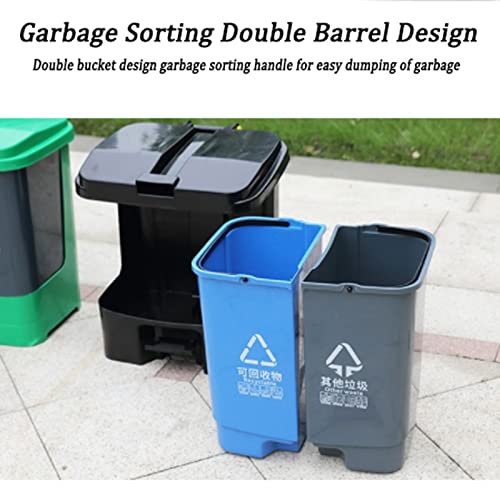 Канти за рециклирање на антри за сортирање на ѓубрето може педали на отворено влажно и суво двојно отпадоци за отпадоци за рециклирање на