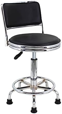 Gbpoy компјутерски биро стол прилагодлив стол за вртење столче со потпирач за грб и тркала ， Едноставно ротирачки бар -стол за масажа за