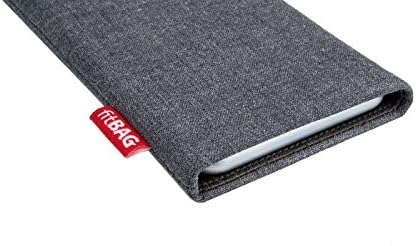 Fitbag Jive Grey Custom прилагодена ракав за Google Pixel 7 Pro | Направено во Германија | Покрив за торбичка со ткаенини со фино