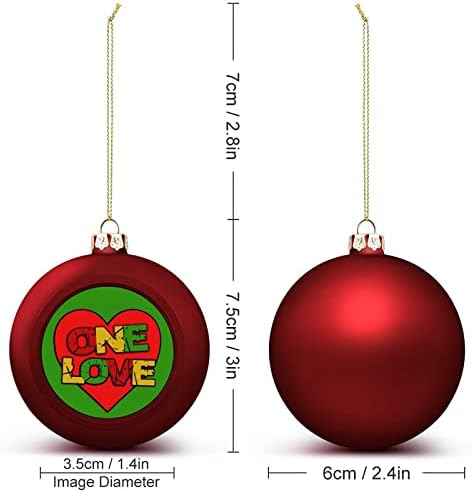 Една loveубовна срце Божиќни топки украс распрскувано за привлечност Божиќно дрво што виси декорација