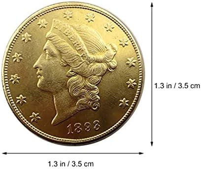 НУОБЕСТИ 2 парчиња Американски Монети 1893 Либерти Хед Дваесет Долари Комеморативна Стара Монета Златна