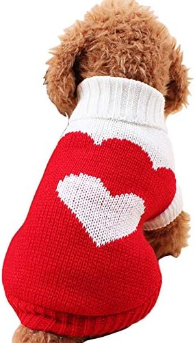 Џемпери за домашни миленици во Чоборчиен Класична трикотажа за нож од зимска топла кутре облека симпатична јагода и срцев џемпер