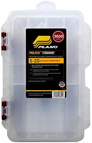 Plano Prolatch 23650-52 Stowaway Box со прилагодливи делители и чипови на инхибитор