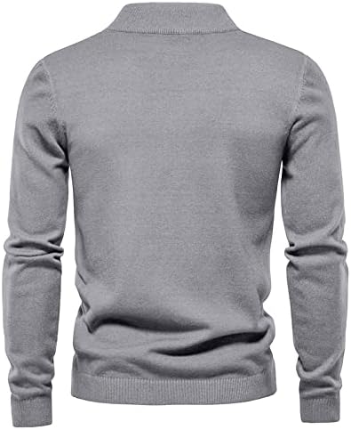 Машки плетен џемпер есен и зима нов тркалезен џемпер на вратот, цврста маица плус џемпери со големина