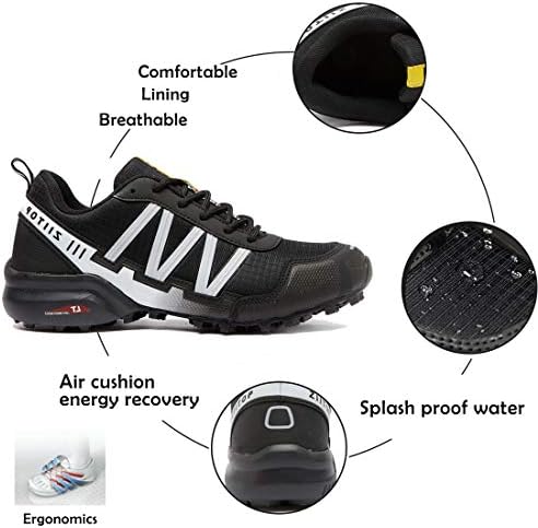 Машки патеки за трчање чевли водоотпорни чевли за пешачење, амортизирани патики за одење на отворено