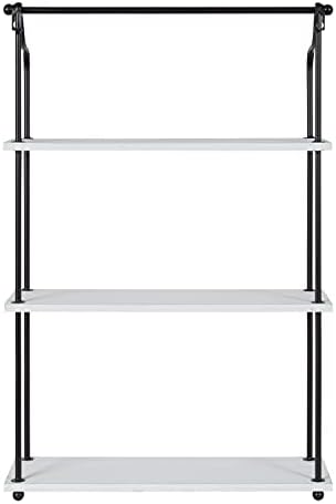Кејт и Лорел Волтерс модерни 3-нивоа висина полица, 21 x 32, бела, украсна полица за складирање на wallид за wallид