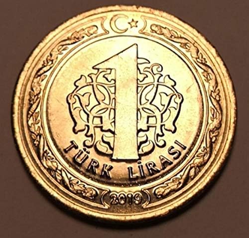 Турски 1 Лира Монета 2019 Двобојна Монета