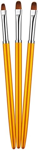 N/A 3PCS/Поставете ја металната рачка за нокти Метална рачка за цртање Гел за градежни градежни средства за четка за пенкало за маникир со цвеќиња
