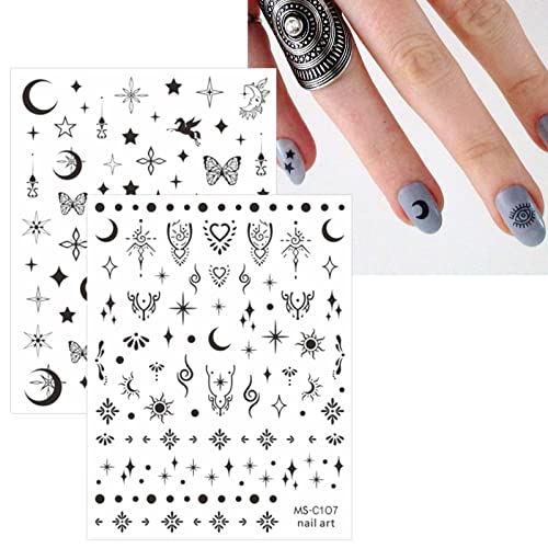 Jmeowio 12 листови Месечината starвезда нокти налепници за уметност декорации самолепливи pegatinas uñas шарени резерви за нокти за