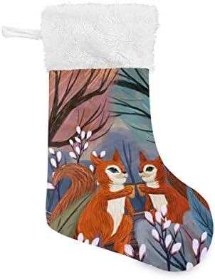 Верверички со пимилагу јадат заедно Божиќни чорапи 1 пакет 17,7 , виси чорапи за Божиќна декорација