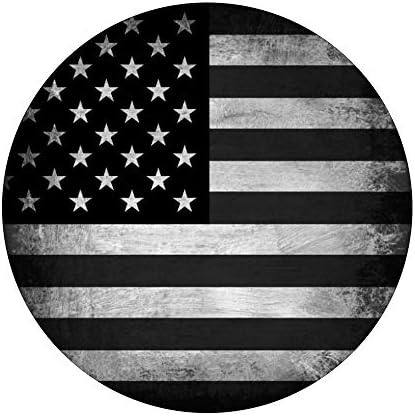 Американско знаме црно -бело САД патриотски држач за држачи PopSockets PopGrip: Заменлива зафат за телефони и таблети