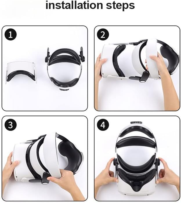 Лесно Прилагодлива Лента За Глава Компатибилна Со Oculus Потрагата 2 VR Слушалки, VR Ремен Замена за Подобрена Поддршка И Удобност