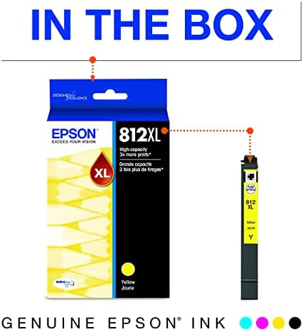 Epson T812 Durabrite Ultra Ink Extrapation Capiture Black Cartridge & T812 Durabrite Ultra Ink Ink со висок капацитет цијан кертриџ и T812 Durabrite