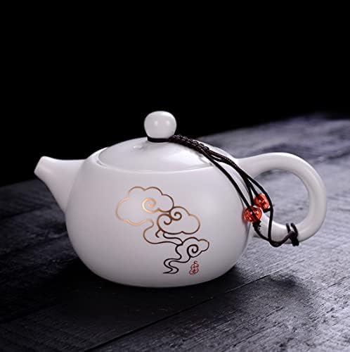 Порцелански чајник 6oz мал сад за чај бело кинески златни граници со поволно чај од чај од облаци