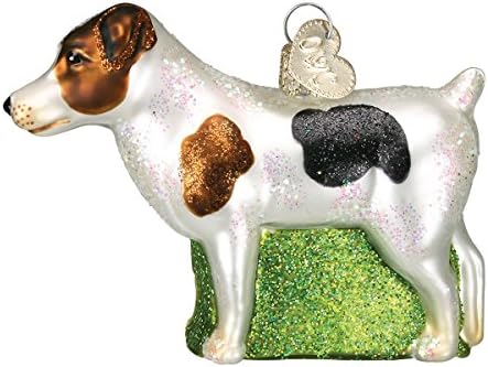 Божиќни украси на стариот свет: Орнаменти за збирка кучиња стакло разнесени украси за новогодишна елка, Jackек Расел