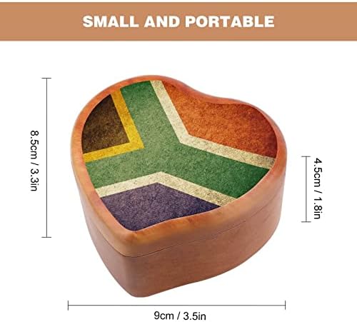Гроздобер знаме на Јужна Африка Шумани музички кутии Гроздобер врежана срцева музичка кутија подарок за Божиќ роденден на годишнината од в Valentубените