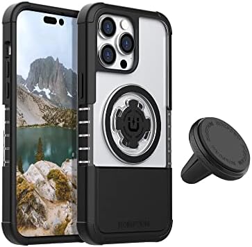 Rokform - iPhone 14 Pro Max Dual Magnet & Magsafe Crystal Crystal Case + Super Grip Mount за автомобил, камион или комбе