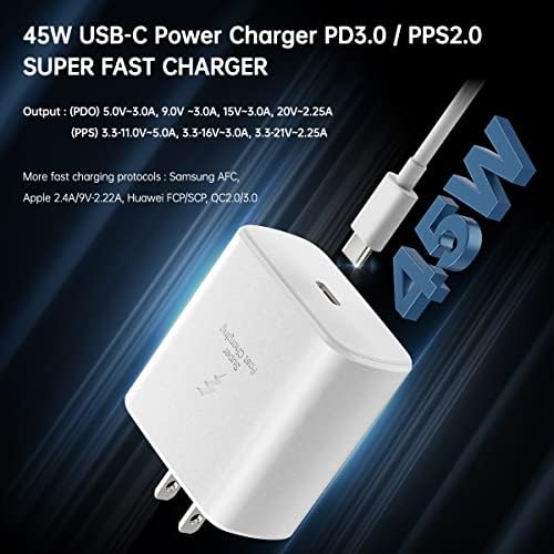 За 45W Samsung Charger Super Fast USB Type C Block PD PPS за Samsung Galaxy S23 S22 Ultra Charger Plus S20 Tab S8 Plus Note 10 20
