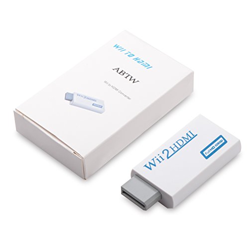 ABTW Wii to HDMI конвертор излезен видео аудио адаптер - ги поддржува сите режими на прикажување на Wii
