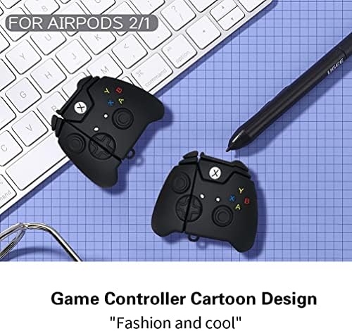 Покритие За Airpods 2/1 Случај, WQNIDE 6 во 1 Додатоци Постави Заштитни Airpods Покритие, Уникатна Мода Смешни Симпатична 3d Цртан Филм Игра Контролор AirPod Силиконски Случај Покр?
