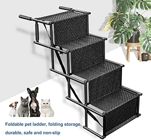 Преклопување на скалилата за миленичиња за миленичиња, спречете ја преносна метална рамка шепа за печатење кучиња мачка чекори за кауч за кревети