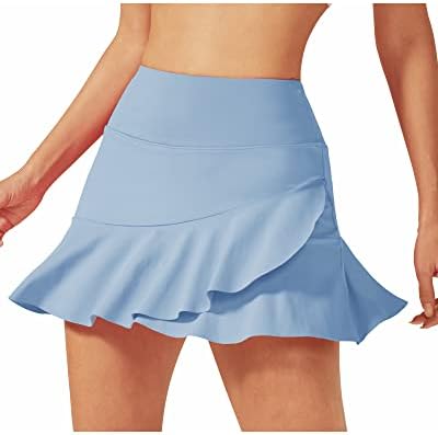 G4Free тениски здолништа за жени со џебови плетени голф -атлетски здолништа со шорцеви со високи половини