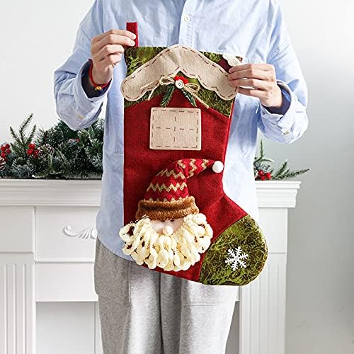 Меморијална Божиќна украс за украси Голем Божиќ DIY Божиќно порибување декорација за порибување бонбони торбички за домашни украси топли