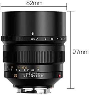 TTArtisan 90mm F1. 25 Целосна Рамка Голема Решетка Рачен Фокус Портрет Објектив За Canon Eos R Mount Mount Mirroless Камера R