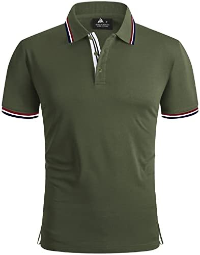 Ceoutdoor Mens Polo кошула со кратки ракави влага за летни голф кошули со секојдневен врвен врв на врвови