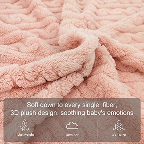 Нафкур 3Д руно ќебе Супер меко пријатно фрлање ќебе, лесна нејасна удобна текстура ќебе зимско топло плишано фрлање ќебиња за кауч,