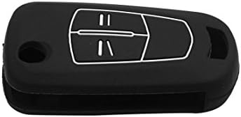 Uxcell црна силиконска автомобил далечински клуч за заштитна обвивка за заштитна обвивка за Chevrolet